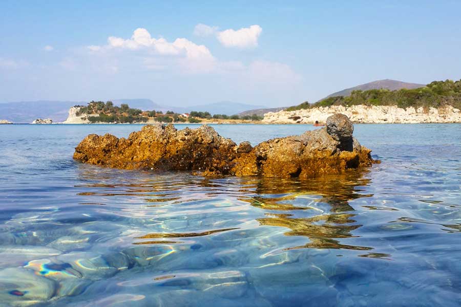 rocks in aegean sea