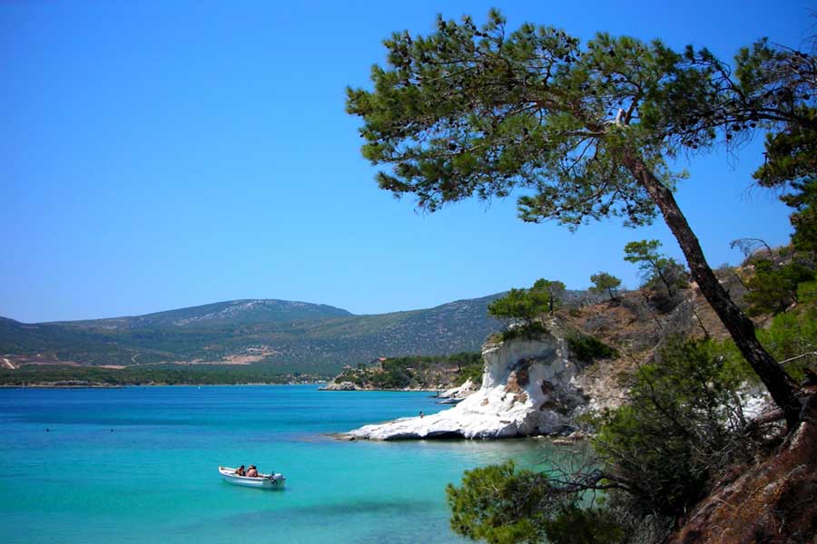 A view from a bay in Mordogan