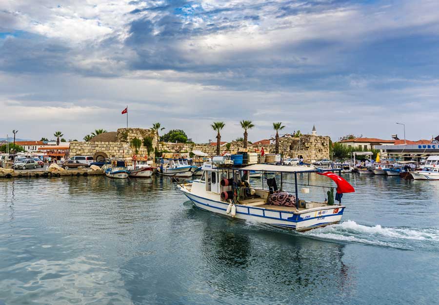 Sığacık Harbour view in Seferihisar, the first cittaslow town of İzmir in Turkey