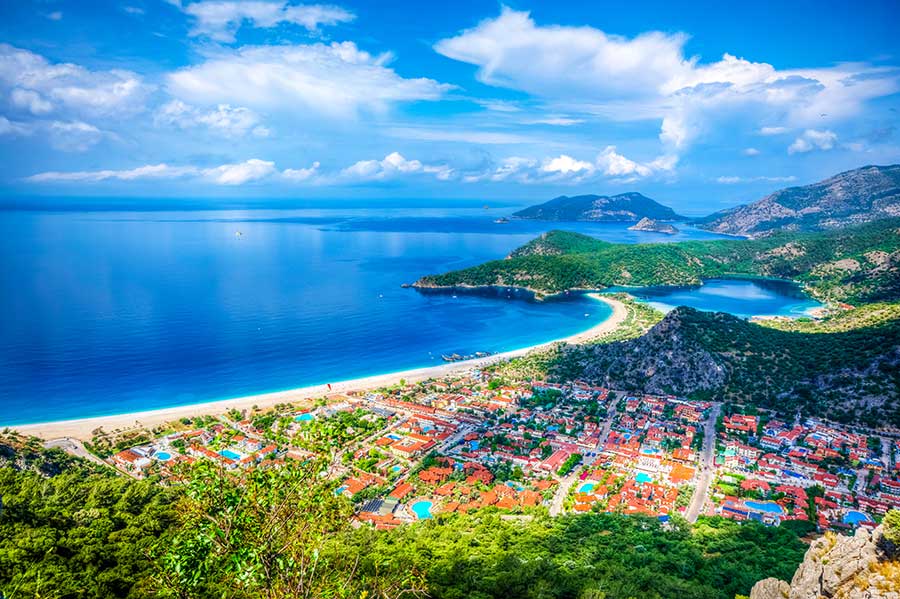 A view from Fethiye Oludeniz Bay in Turkey