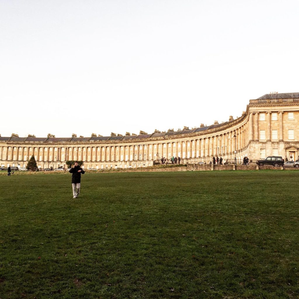 The curved architecture of the Royal Crescent