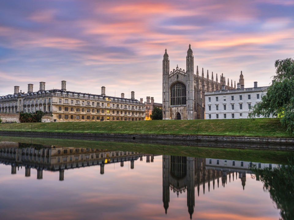 King’s Chapel in Cambridge at sunrise